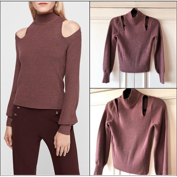 Slash Shoulder Mock Neck Sweater NEW WITH TAGS - Size XXS - Picture 2 of 16